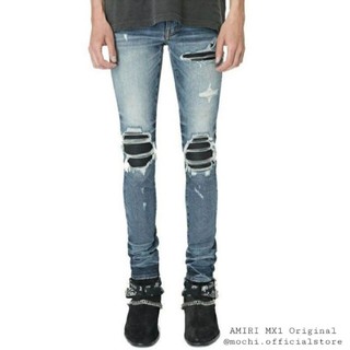 AMIRI (คัดเกรดดีที่สุด) MX1 distressed skinny jeans เอว 32 สินค้าพร้อมส่งในไทย (รูปถ่ายและวีดีโอจากสินค้าจริง)