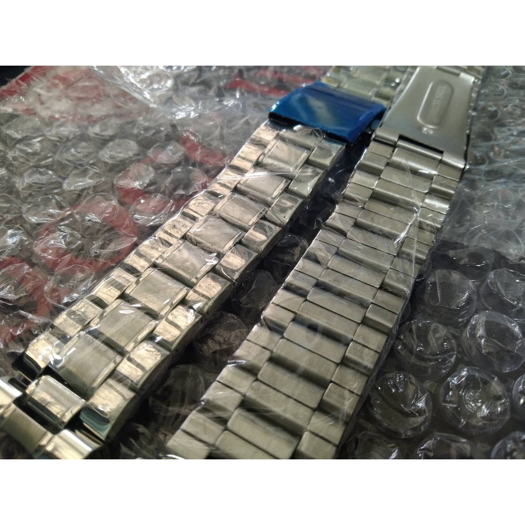 สายนาฬิกาสแตนเลส 22 mm หัวต่อโค้ง ตัดสายได้ ซื้อเยอะราคาส่ง ส่งจากไทย