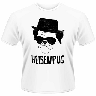 T-shirt  เสื้อยืด ผ้าฝ้าย พิมพ์ลายการ์ตูน Breaking Bad Heisenpug Walter สําหรับผู้ชายS-5XL