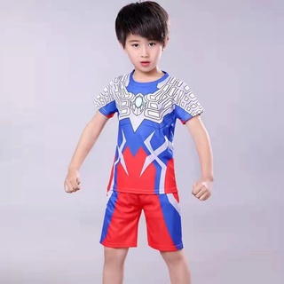 ชุดเด็กผู้ชายวันเด็ก ฤดูร้อนเสื้อผ้า  กางเกงขาสั้นแขนสั้นเด็กชาย Ultraman clothes