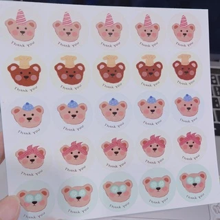 สติกเกอร์ Thank You สติกเกอร์ขอบคุณ สีพาสเทล สติกเกอร์ติดขนม สติกเกอร์กันน้ำ ฉลากสินค้าสำเร็จรูป สติกเกอร์ไดคัท [No.S4]