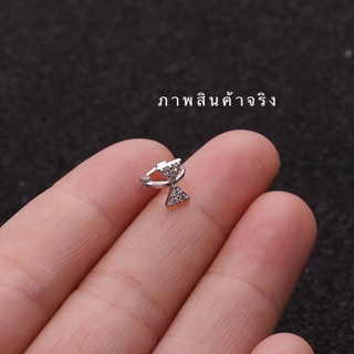 จิวหูลายโบว์ประดับเพชรcz จิว Tragus น่ารักมากๆ (ราคาต่อ 1 ชิ้น)