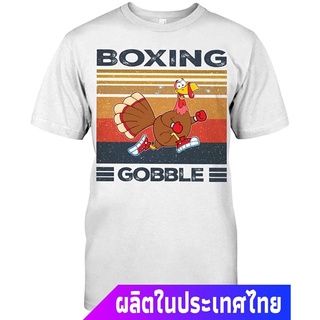 แขนสั้นcrew neckข้อเสนอพิเศษ มวย Boxing Gobble Merry Christmas Custom T-Shirt, Personalize T-Shirt For Christmas Black T