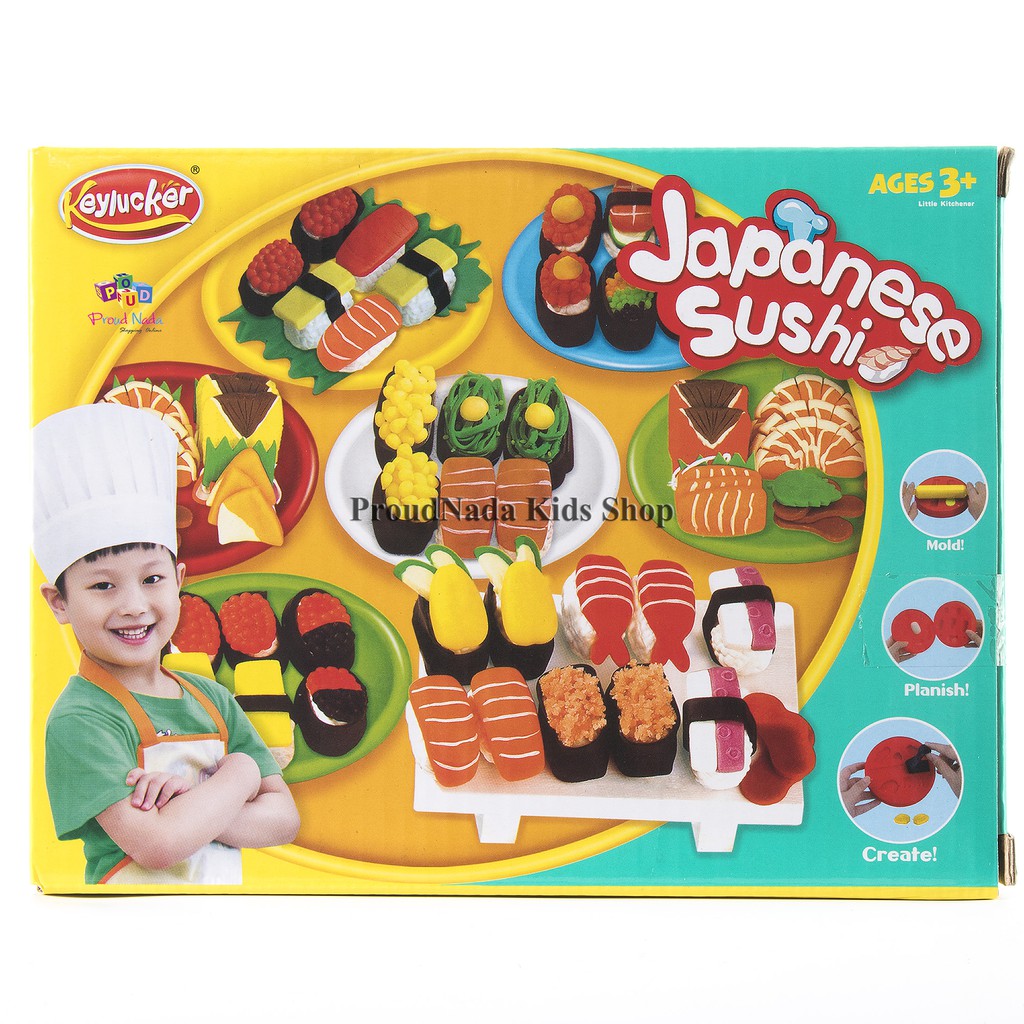 ProudNada Toys ของเล่นเด็กชุดแป้งโดว์ซูชิ Keylucker Japanese Sushi NO.KA4006B