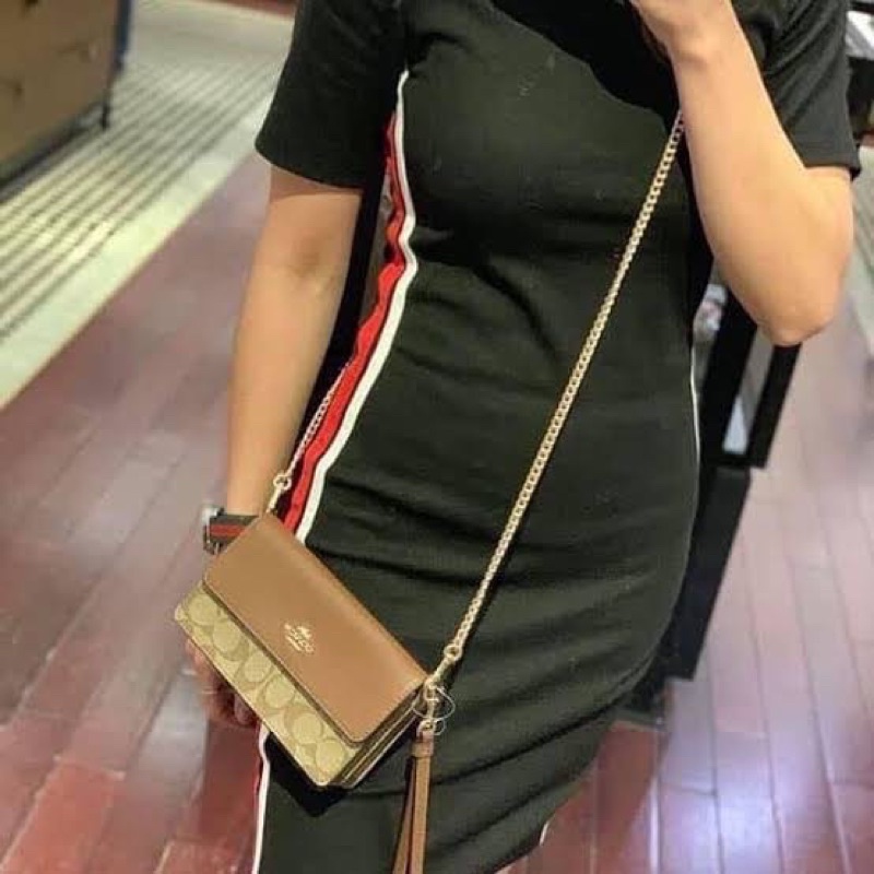 ✴️แท้ 💯% โค้ช CHAIN STRAP F31126 สายโซ่ สะพายยาว
