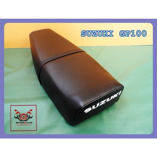 SUZUKI GP100 GP 100 DOUBLE SEAT COMPLETE "BLACK" // เบาะรถมอเตอร์ไซค์ หนังพีวีซี สีดำ สินค้าคุณภาพดี