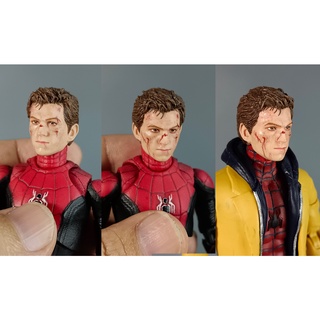 หัวสไปเดอร์แมน  Dirty spiderman head 1/12 scale tom holland for ML SHF Mafex