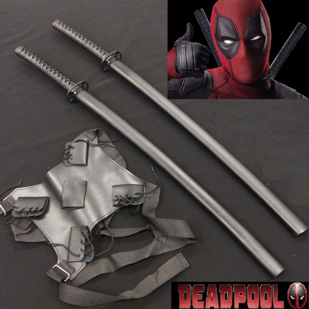 Samurai Sword ดาบซามูไร Deadpool เดดพูล ดาบคู่ 2 เล่ม คาตานะ サムライ Katana Dragon ดาบนินจา มีดดาบ Ninj