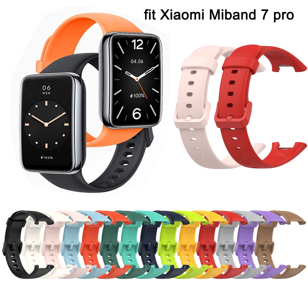 For Miband 7 Pro สายนาฬิกาข้อมือซิลิโคน แบบนิ่ม สําหรับ Xiaomi Miband 7 Pro mi Band 7Pro