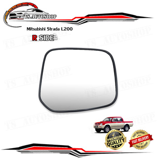 เนื้อเลนส์กระจก ข้าง ขวา ใส่ Mitsubishi L200 New Starada Pick Up 2000 - 2005