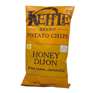 Kettle Potato Chips Honey Dijon 141g.อาหารเครื่องดื่ม  ขนมขบเคี้ยว  มันฝรั่งทอดกรอบ