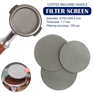 51/53.5/58.5 มม. หน้าจอ Puck สแตนเลสแบบใช้ซ้ำได้ Portafilter Lower Shower Filter Screen เครื่องมือทำกาแฟ