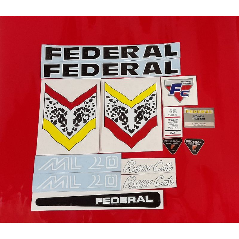 Federal Ml 20 สติ๊กเกอร์ติดจักรยานแมวหี