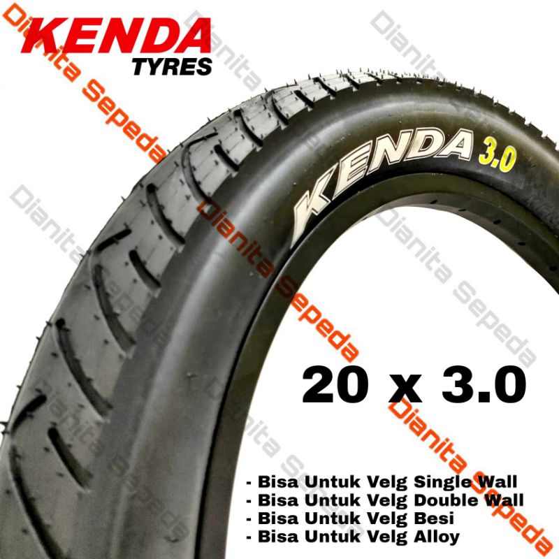 ยางนอกจักรยาน 20 x 3.0 30 3 0 3.00 kenda bmx jumbo ขนาดใหญ่ กว้าง 20x3.0