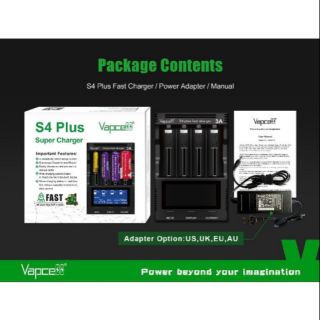 เครื่องชาร์จVapcell S4 Plus ของแท้100%