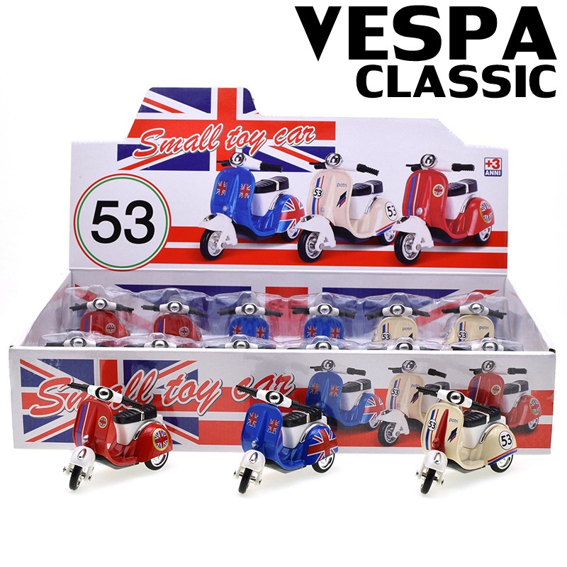 VESPA CLASSIC โมเดลรถเหล็กของสะสม สเกล1/32 มีลาน-วิ่งได้ ( 531512 ) 531612 #