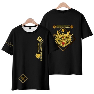 ใหม่ เสื้อยืดแขนสั้นลําลอง พิมพ์ลายอนิเมะ Genshin impact 3D ทรงหลวม สไตล์ญี่ปุ่น แฟชั่นสําหรับผู้ชาย และผู้หญิง