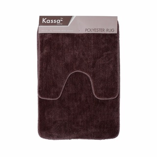 พรมชุดห้องน้ำ Kassa Home BC066-CF สีน้ำตาล  พรมเช็ดเท้า  Kassa Home Bathroom Rug BC066-CF Brown