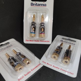 Britannia Banana Plug 6281 ขั้วต่อลำโพงชุบทอง ต่อคู่