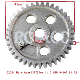 รถบังคับวิทยุ 02041 โลหะต่างกัน เกียร์หลัก (39T) สําหรับรถยนต์ HSP 1:10 94102 94122 Nitro On-Road