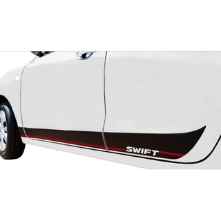 สติ๊กเกอร์ด้านข้าง 1 ชุดมี 6 ชิ้น Swift 2018-2024 (สีดำ-แดง) ของแท้เบิกศูนย์ 990N0-57R17-001