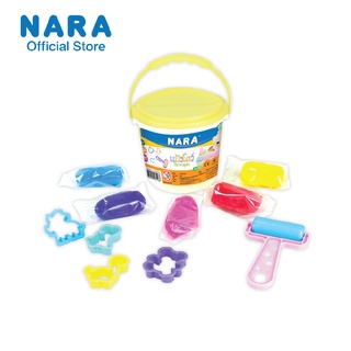 NARA Dough แป้งโดว์ไร้สารกลูเตน 5 สี ขนาดรวม 125 กรัม + อุปกรณ์ปั้นครบชุด