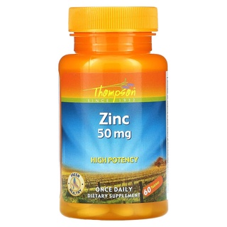 Thompson, Zinc ซิงค์ 50 mg, 60 Tablets