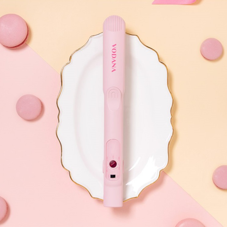 ( พร้อมส่ง ) Vodana Soft bar Flat iron สี Pink Vanilla เครื่องหนีบผม เคลือบอย่างดี หนีบลื่นไม่กินผมแ