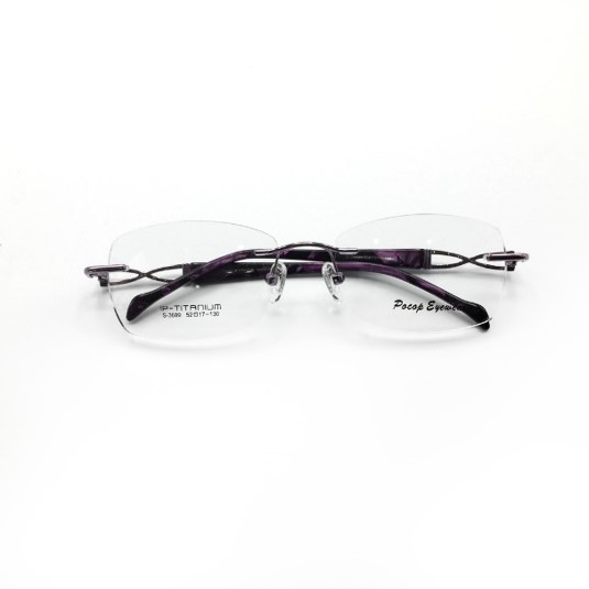 แว่นตา POCOP  รุ่น : S 3689 52 17-130 c.13 TITANIUM กระสีม่วง