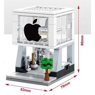 ตัวต่อ เลโก้ ชุด Mini Street ร้านแอ๊บเปิ้ล  จำนวนตัวต่อ 124 ชิ้น  สามารถนำร้านค้ามาต่อเป็นเมืองได้