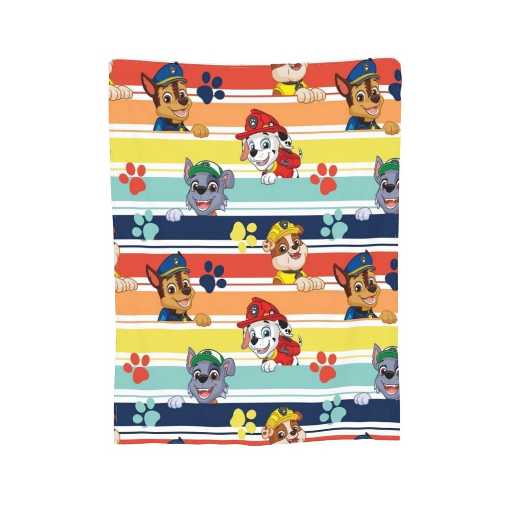 ในสต็อก PAW Patrol Micro ขนแกะผ้าห่ม Flannel Ultra-Soft ความอบอุ่นโยนผ้าห่มสําหรับเตียงโซฟาในบ้าน