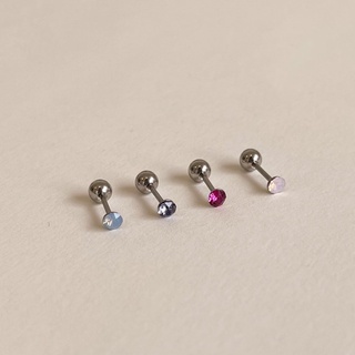 A.piece จิวแสตนเลส [316L Stainless] Dome cubic piercing (ราคาต่อ 1 ข้าง)(AP212)