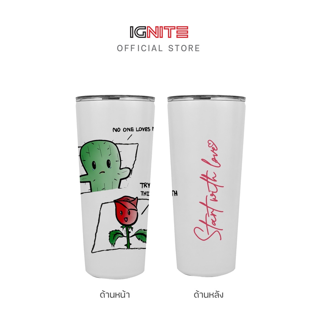 พร้อมส่ง SINGTO Start with love Tumbler : แก้วเก็บอุณหภูมิ แก้วสแตนเลสสิงโต