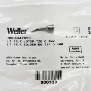 ปลายหัวแร้ง Weller ของแท้100%LT 1SLX 0.4mm