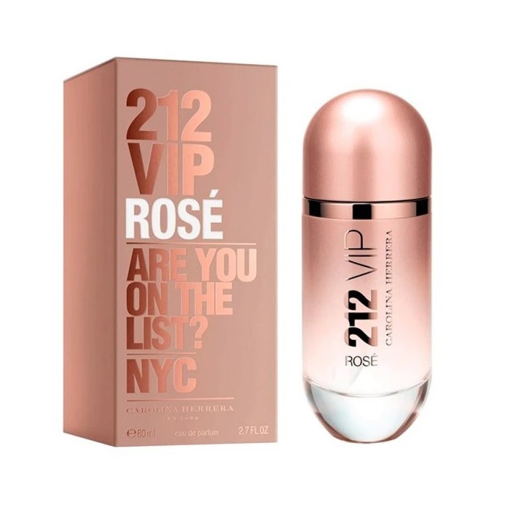 Carolina Herrera 212 VIP Rose EDP For Women 80 ml กล่องซีล ป้ายไทย