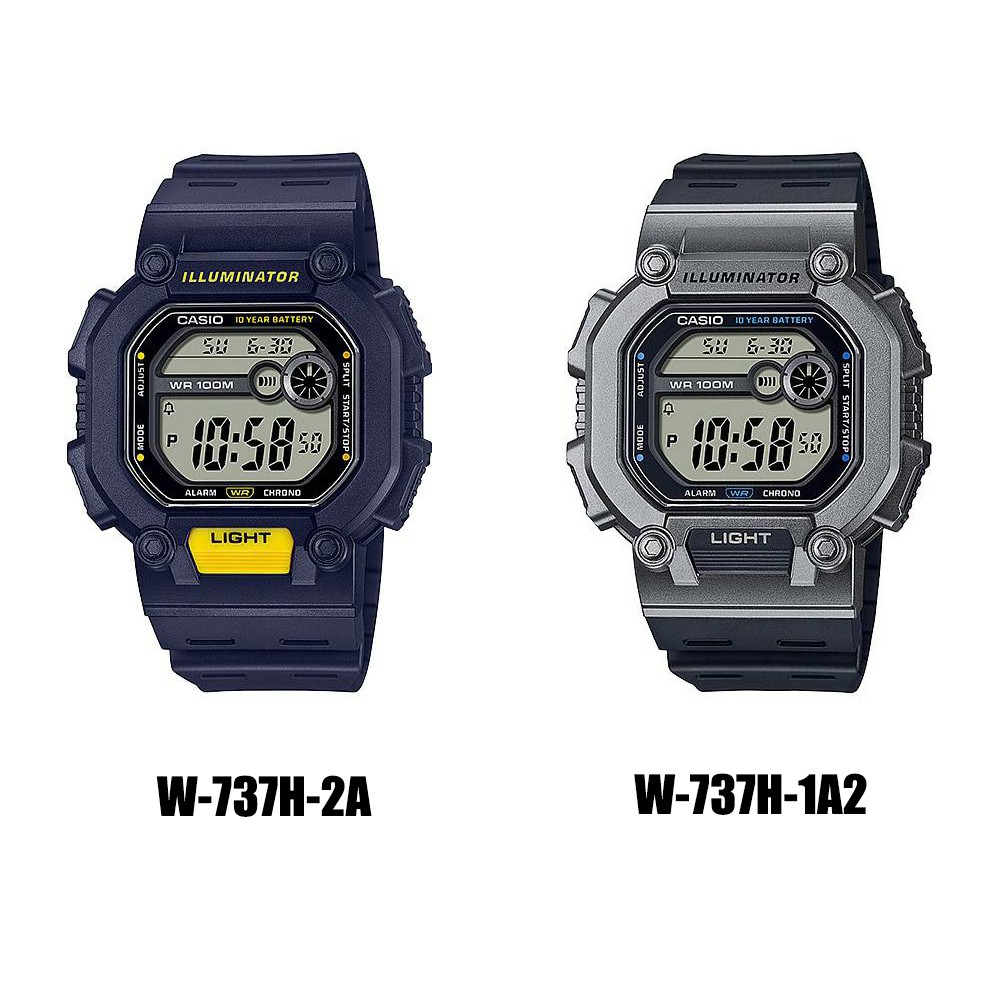 CASIO แท้ ส่งฟรี ชาย/หญิง รุ่น W-737H