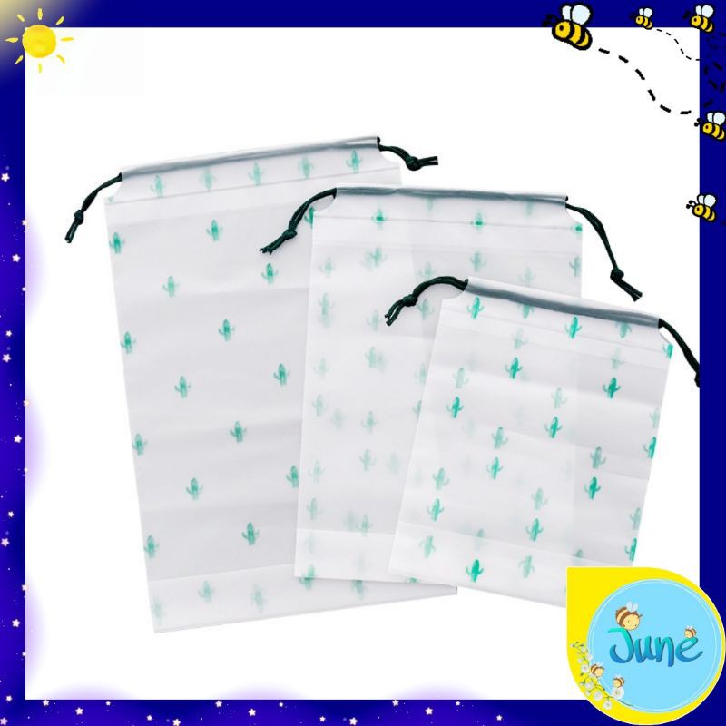 [JUNOCOLLECTIONS] MULTIPURPOSE TRAVEL POUCH ORGANIZER MAKEUP BAG COSMETIC BAG WATERPROOF CACTUS 1028