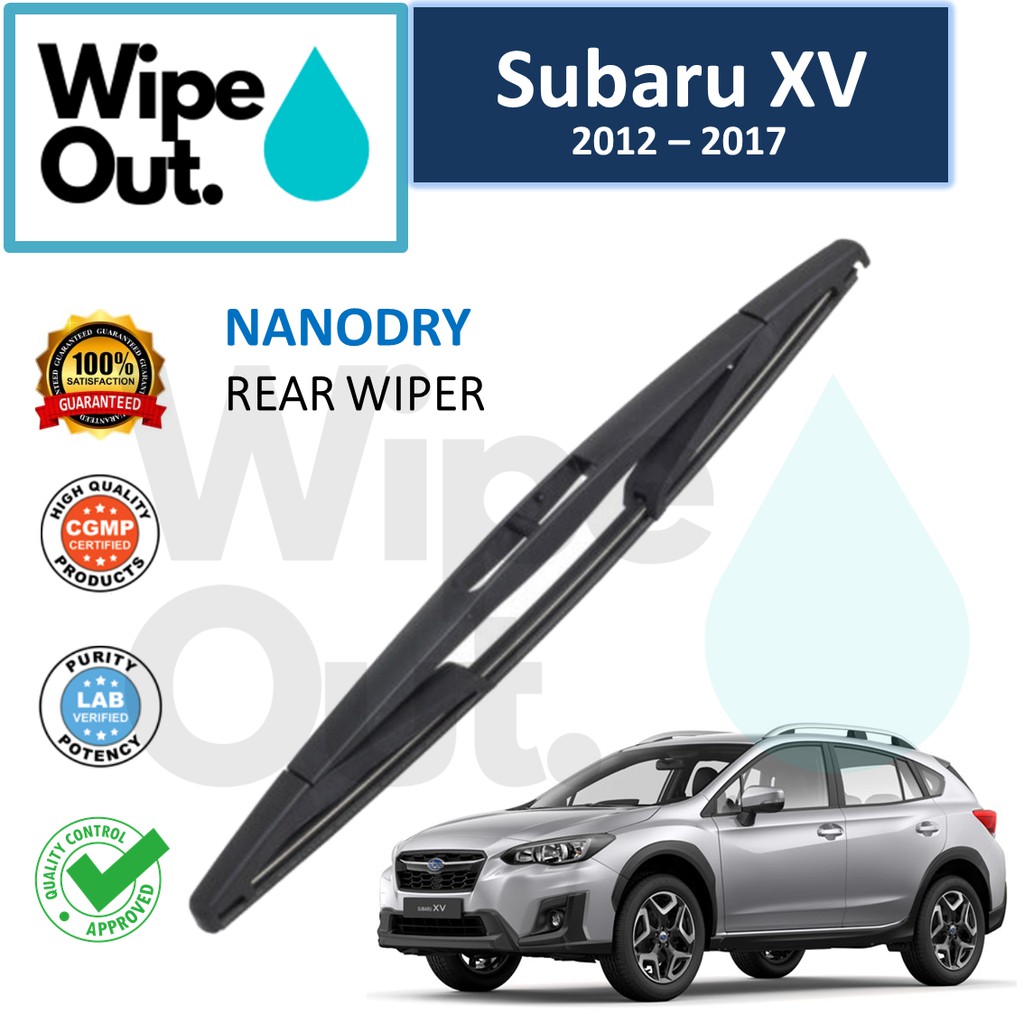 Subaru XV 2012 – ปัจจุบัน WipeOut NANODRY ใบปัดน้ําฝนด้านหลัง / ที่ปัดน้ําฝน Belakang