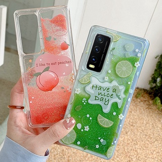 เคสโทรศัพท์มือถือลายมะนาวพีชสําหรับ Vivo Y20 Y20S Y20I Y20S G Y12A Y11S Y12S 2021 Y17 Y12 Y15 Y11 Y50 Y30 Y30I Y19 Y91C Y1S V20 Pro S1