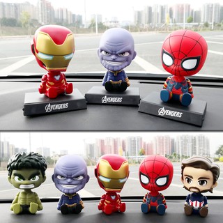 โมเดลหัวโยกได้ Deadpool  Captain America Car Decoration