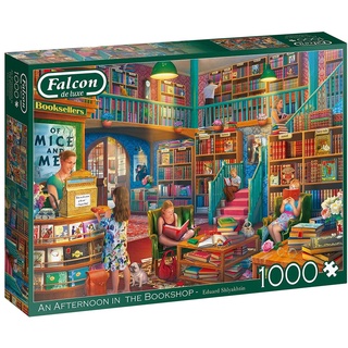 จิ๊กซอว์ Falcon - Afternoon at The Bookshop  1000 piece  (ของแท้  มีสินค้าพร้อมส่ง)