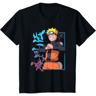 KL Naruto Shippuden Naruto Kanji Frame T-Shirt  Cotton clothes Oversized tshirt for men women  vintage shirt  bh เสื้อยื