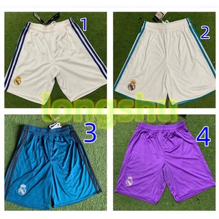 2010 2017 กางเกงขาสั้น ลาย Real Madrid สีดํา สีขาว สไตล์เรโทร ไซซ์ S-XXL