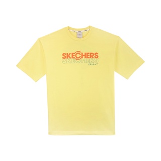 ผ้าฝ้าย 100%Skechers สเก็ตเชอร์ส เสื้อยืดแขนสั้น ผู้ชาย Recycle Collection Short Sleeve Tee-SL21Q3M030-011GS-3XL