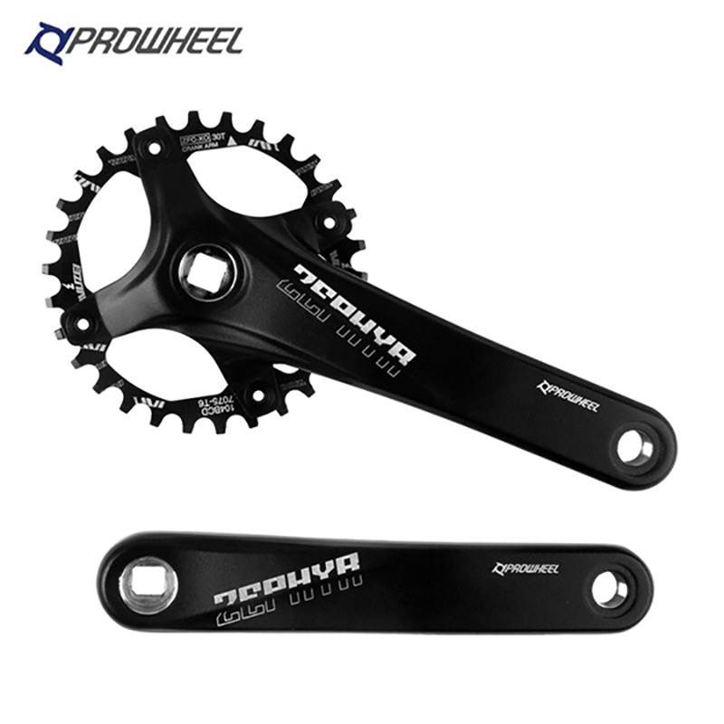 Prowheel MTB จักรยาน crankset 170 มม.175 มม.30/32/34/36/38/40/42t chainring 64 104 bcd สแควร์ taper ข้อเหวี่ยงจักรยาน Crankset