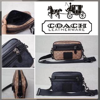 【มีกล่อง , ใบแจ้งหนี้ , บัตร , จัดส่งฟรี】Coach F69333 กระเป๋าผู้ชายกระเป๋าสะพายกระเป๋าสะพายข้างกระเป๋ากล้องมีช่องซิป