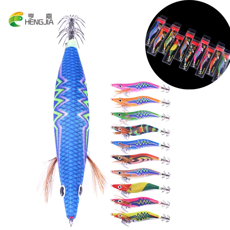 Hengjia 1 ชิ้น 2.5#/3.0# เหยื่อตกปลา รูปกุ้งปลอม ขนาด 10.5 ซม. -12.2 กรัม 11.5 ซม. -14.2 กรัม