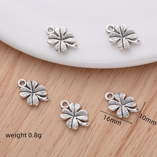 จี้รูปใบโคลเวอร์สี่แฉก สไตล์วินเทจ สําหรับทําเครื่องประดับ ส…