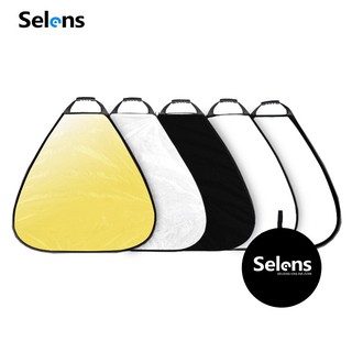 Selens รีเฟล็กซ์(Reflector)แผ่นสะท้อนแสง 5 in 1 แผ่นสะท้อนแสงแฟลชทรงสามเหลี่ยม 80/100 ซม. (32/40 นิ้ว)