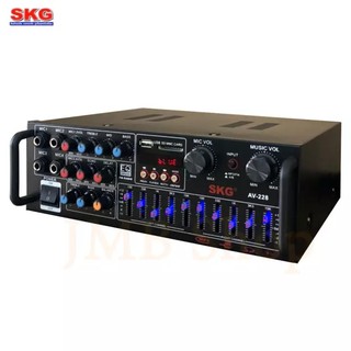 SKG เครื่องแอมป์ขยายเสียง 2000 W รุ่น AV-228 (สีดำ)